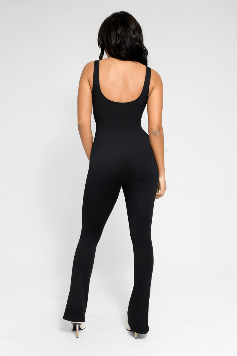 Boujee Flare Leg Jumper-BLACK