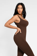 Boujee Flare Leg Jumper-BROWN